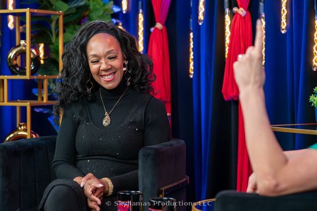 MarQue Munday on the set of The Superstar Denise Show™