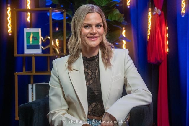 Ásta Sigvaldadóttir on the set of The Superstar Denise Show™