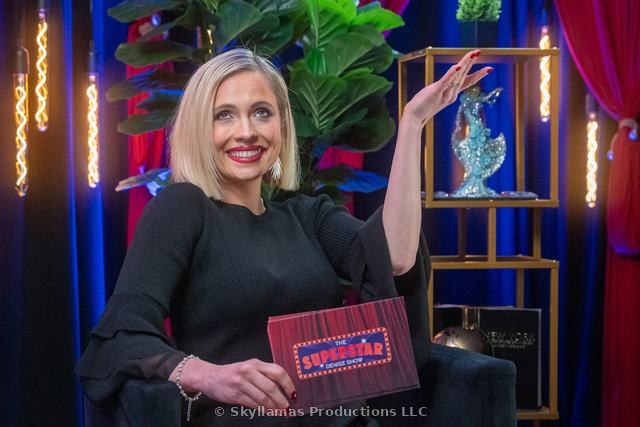 Ásta Sigvaldadóttir on the set of The Superstar Denise Show™