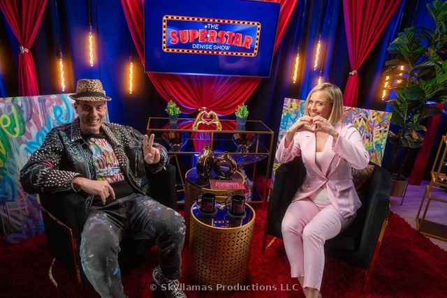 Chris Riggs on the set of The Superstar Denise Show™