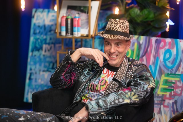 Chris Riggs on the set of The Superstar Denise Show™